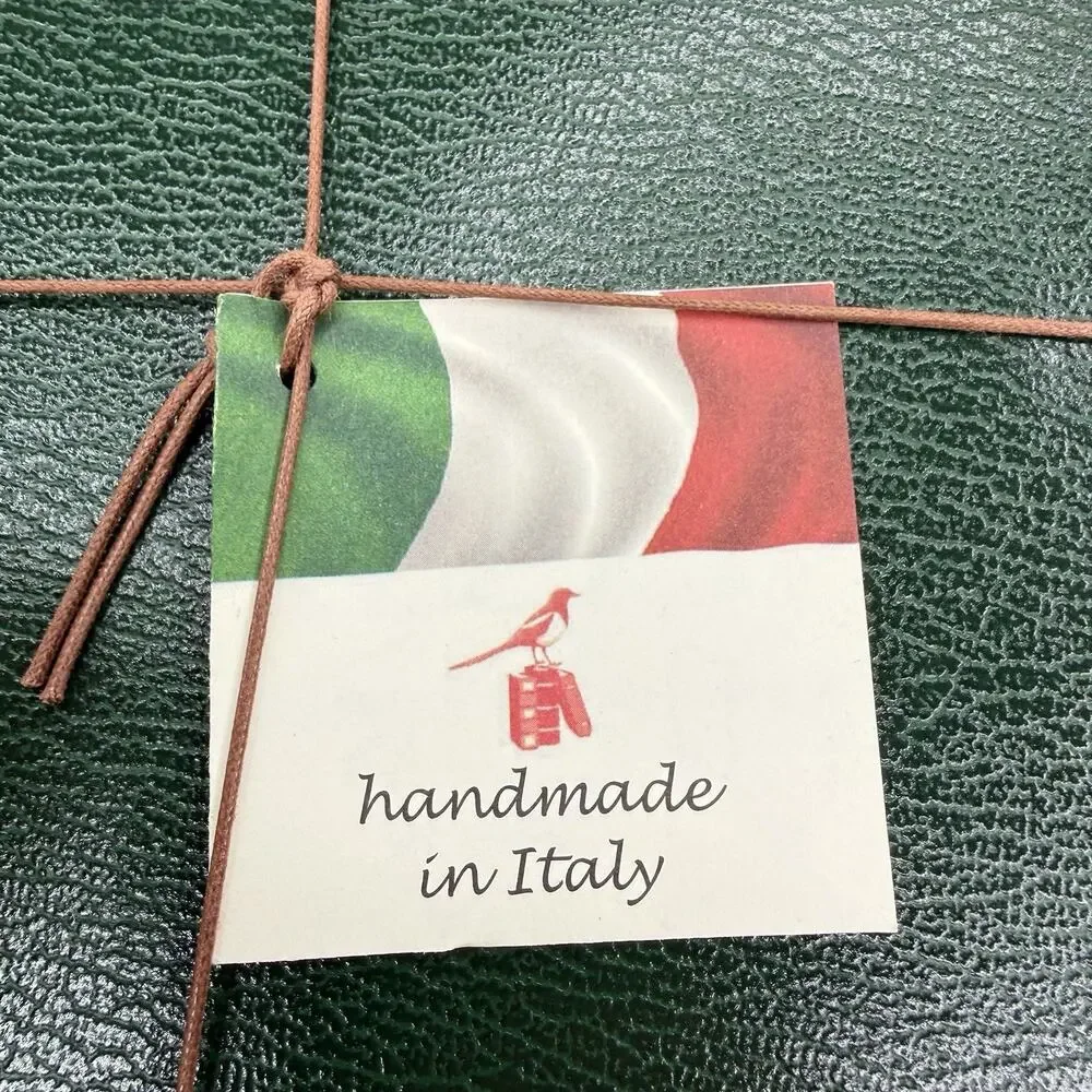 NEW Bieffe Handmade Journal Notebook Made in ITALY 3 Pack Green Leather New